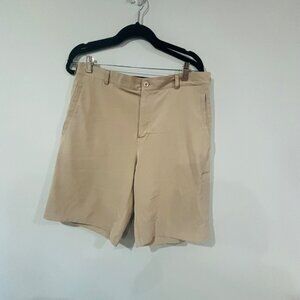 Nike Dri-FIT Golf Shorts Men's 34 Khaki Beige Flat Front Lightweight Size 34